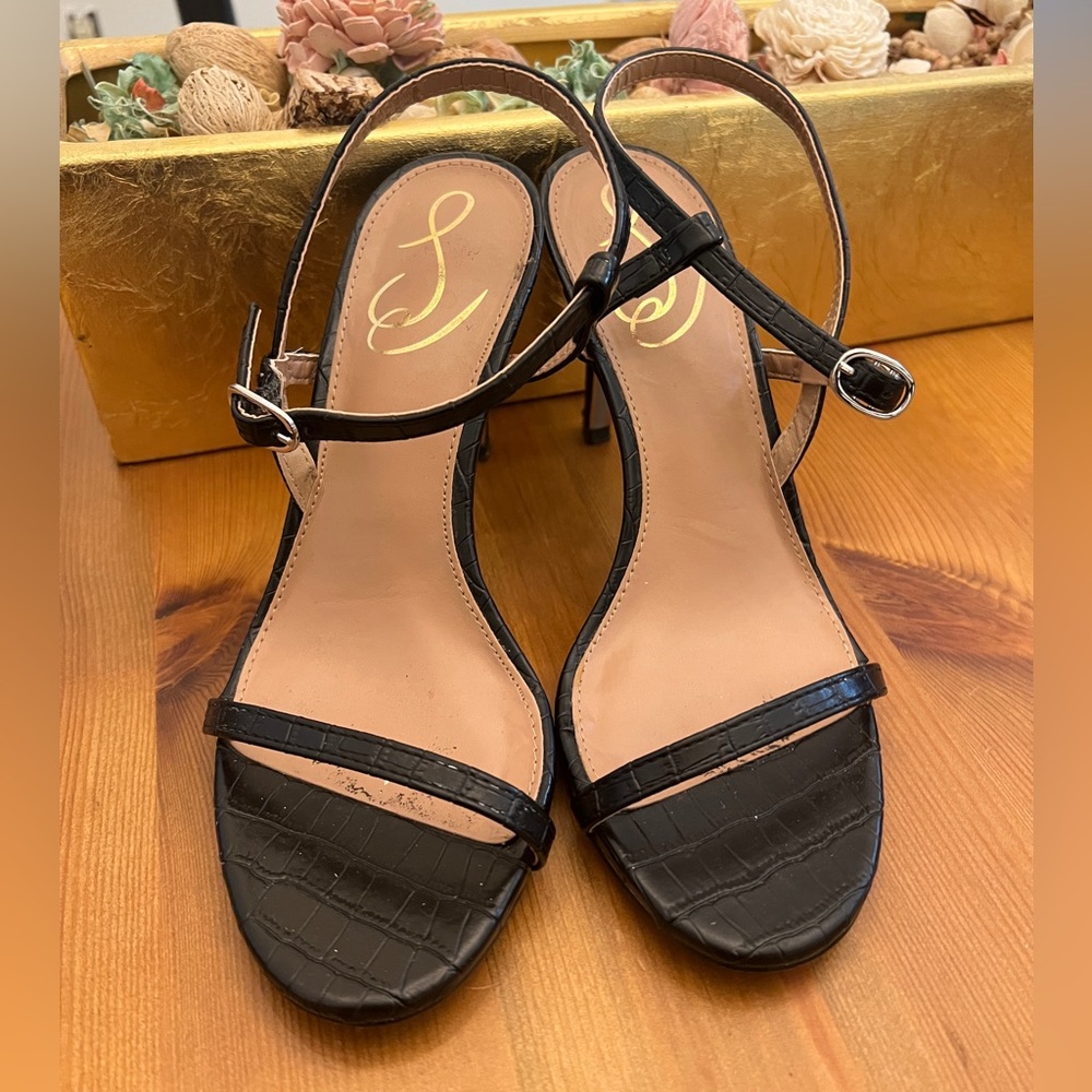 Sam Edelman Black Strap Heels size 5 1/2